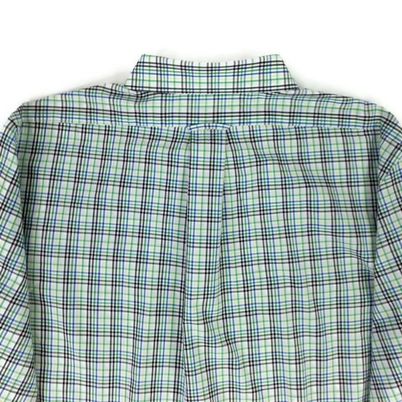 Martin The Club Shirt Green Blue White Plaid Long Sleeve Button Up Shirt Mens XL - Picture 8 of 11
